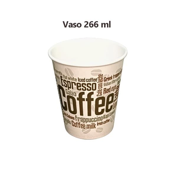 Vaso de papel grande decorado