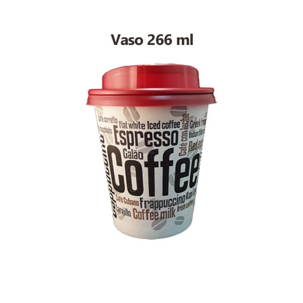 Vaso de papel grande decorado