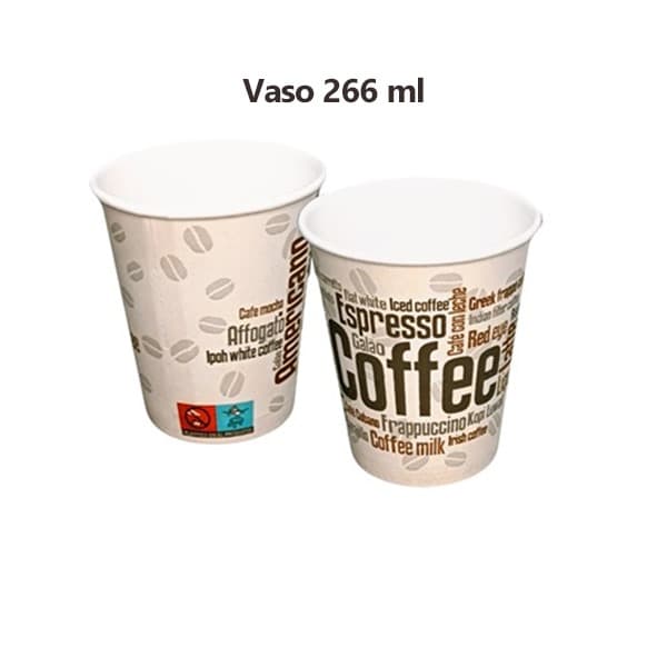 Vaso de papel grande decorado