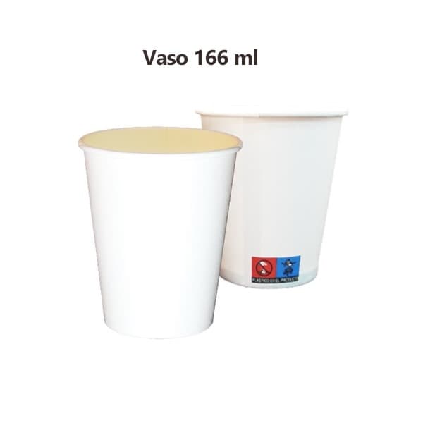 Vaso de papel mediano color blanco