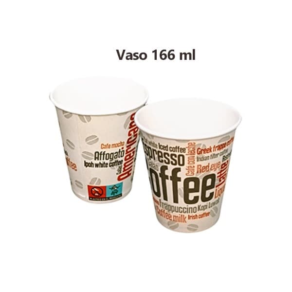 Vaso de papel mediano decorado